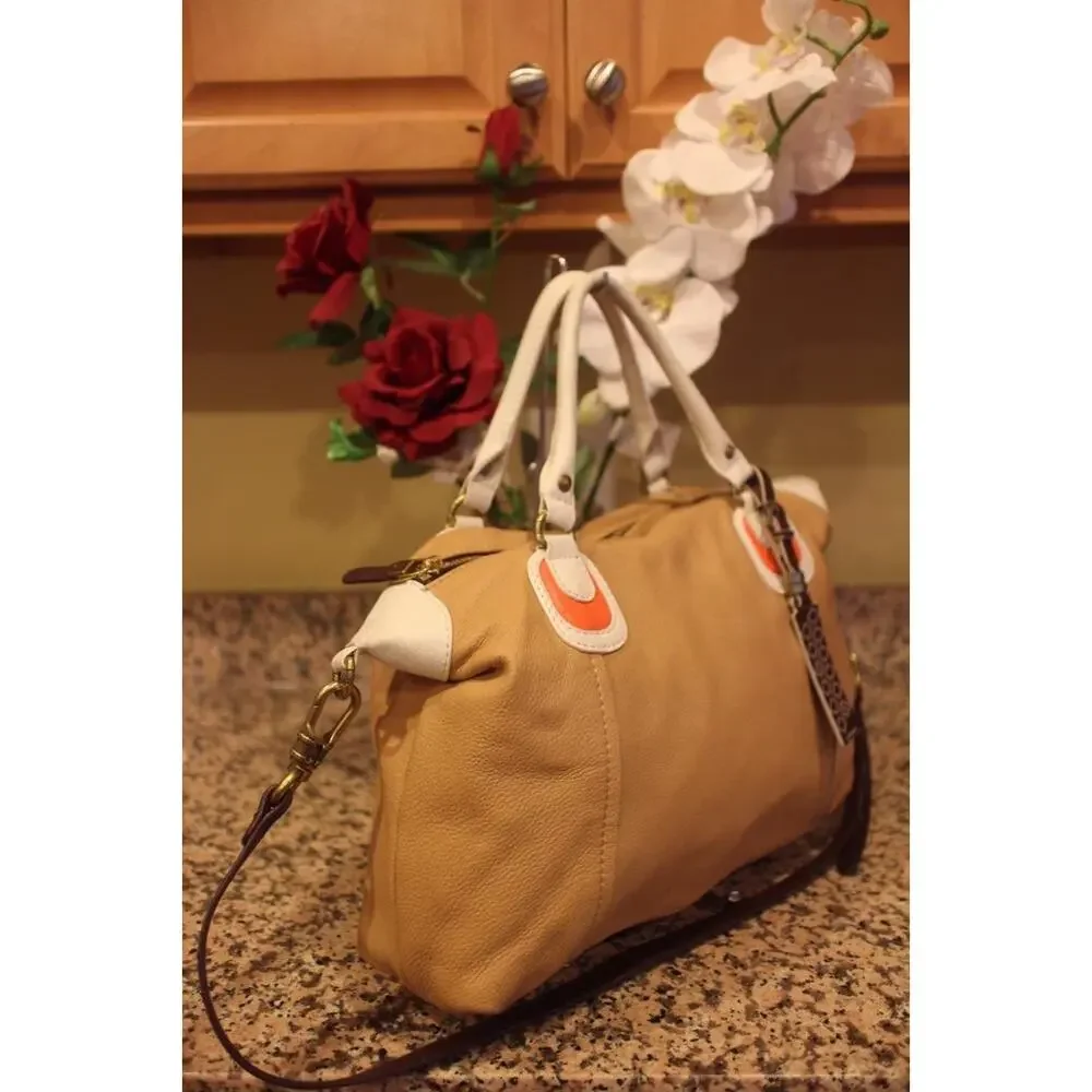 orYANY Maria Soft Pebbled Leather Satchel with Strap (PU700